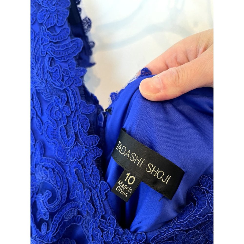 Tadashi Shoji Royal Blue Lace Midi Dress - Picture 9 of 12